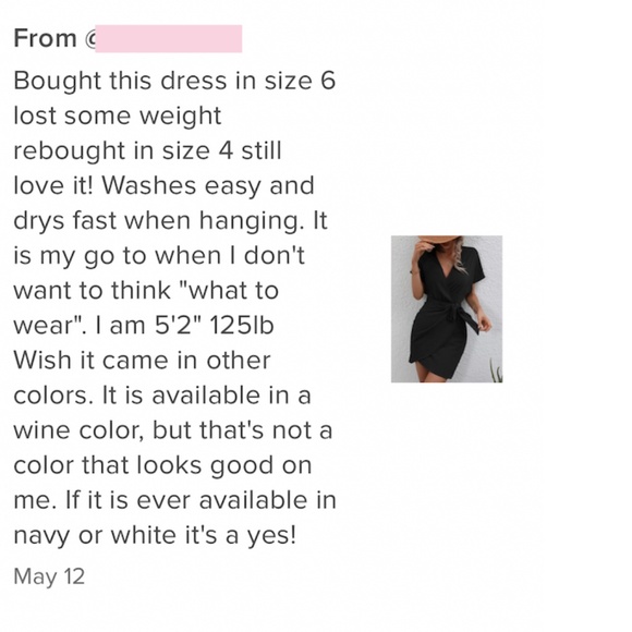 Black Wrap Side Tie Mini Dress Short Sleeves - Picture 9 of 9